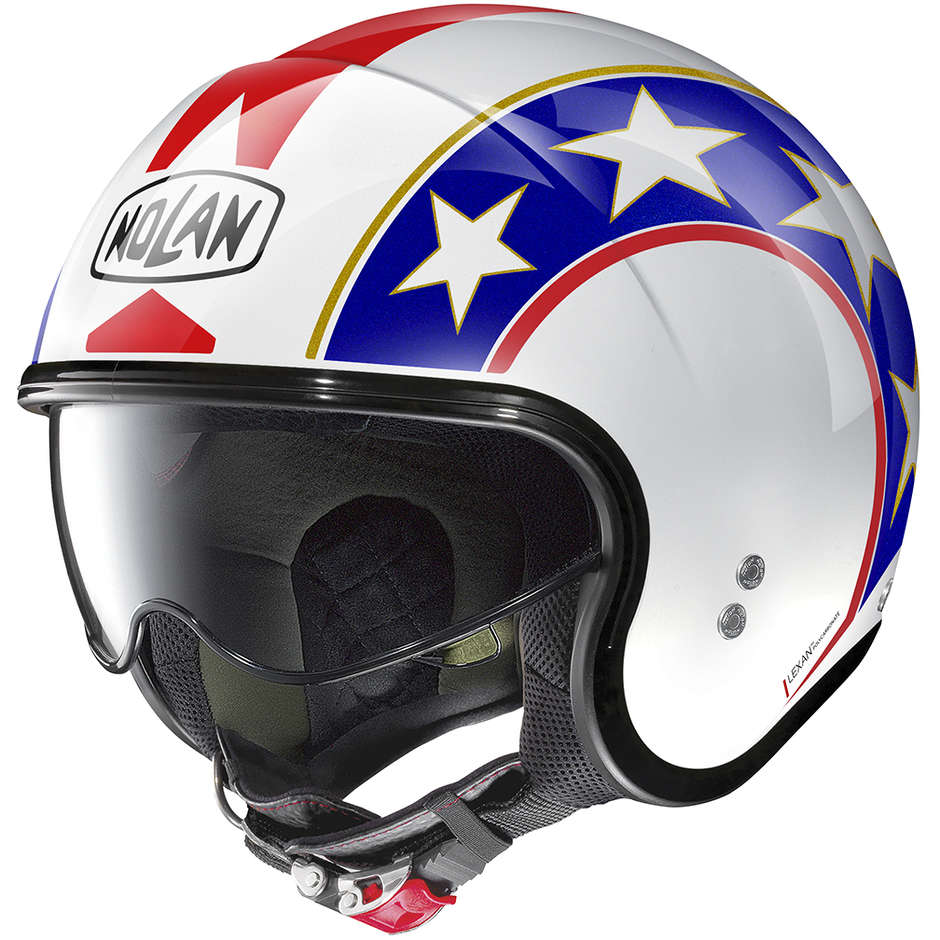Motorcycle Helmet Jet Nolan N21 OLD GLORY 090 White Metal