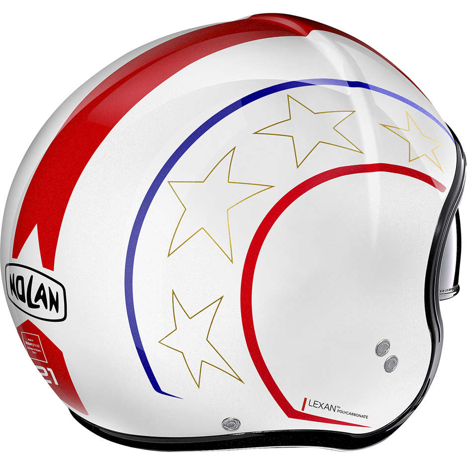 Motorcycle Helmet Jet Nolan N21 OLD GLORY 090 White Metal