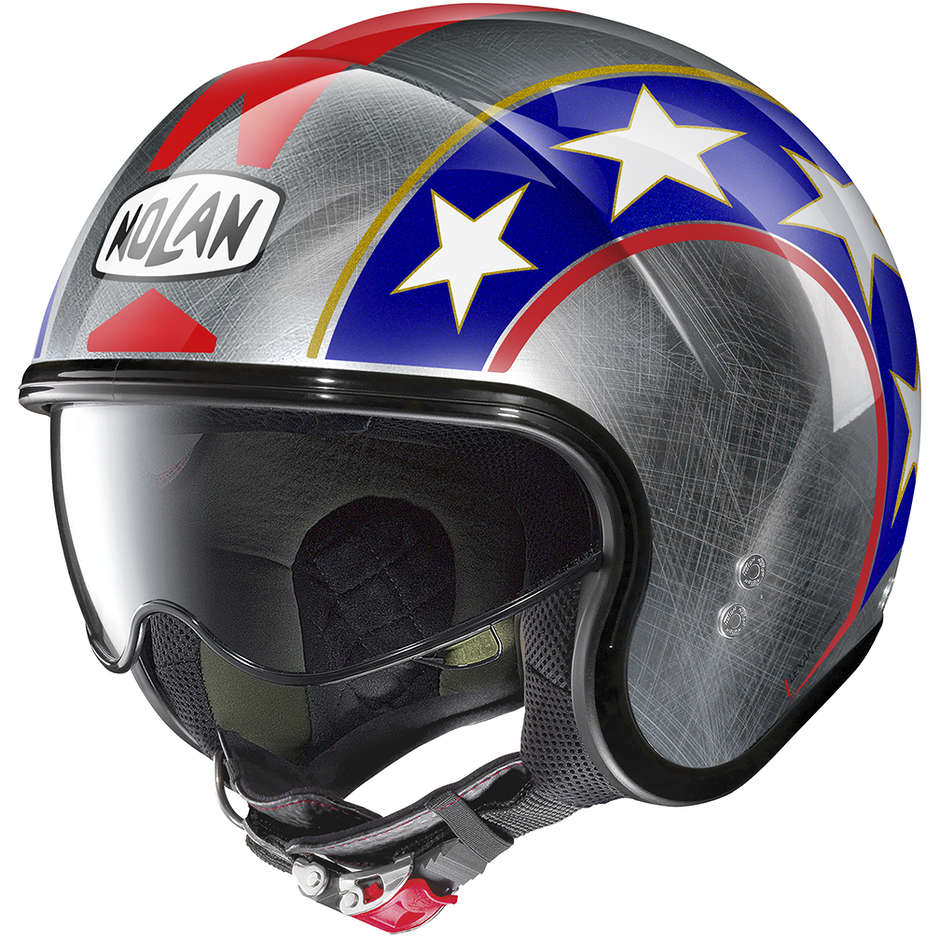 Motorcycle Helmet Jet Nolan N21 OLD GLORY 091 Scratched Chromed
