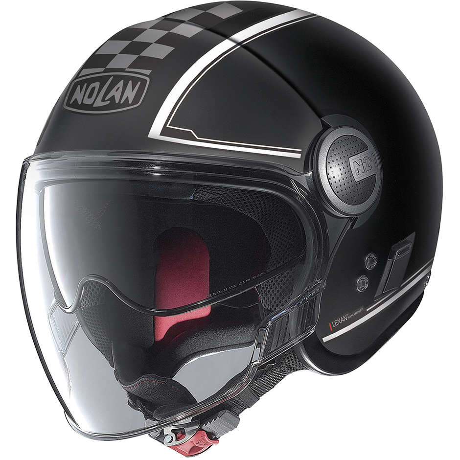 Motorcycle Helmet Jet Nolan N21 VISOR AMARCORD 109 Black Metal Gray