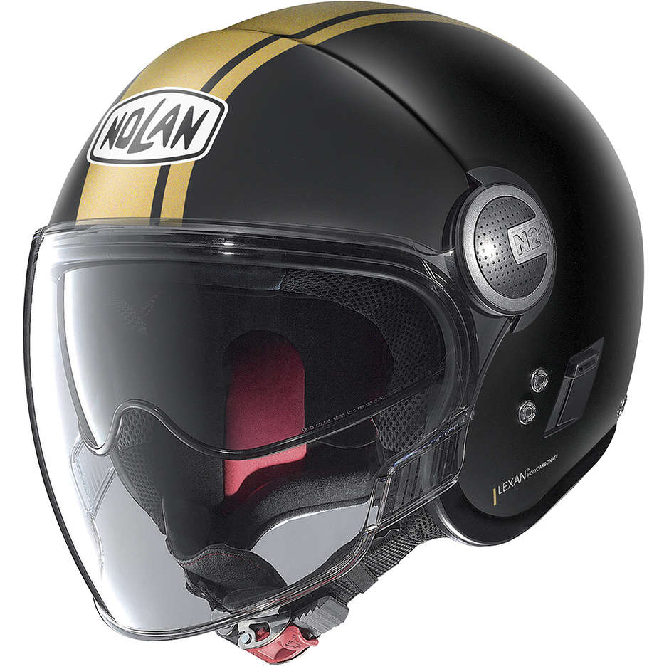 Motorcycle Helmet Jet Nolan N21 VISOR DOLCE VITA 100 Matt Black Gold