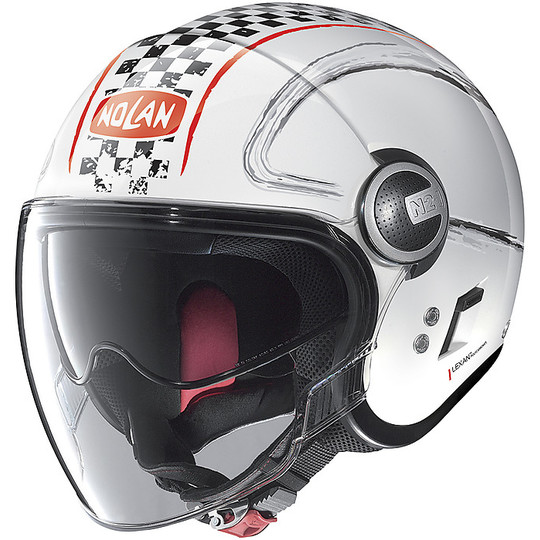 Motorcycle Helmet Jet Nolan N21 VISOR GETAWAY 060 White Metal