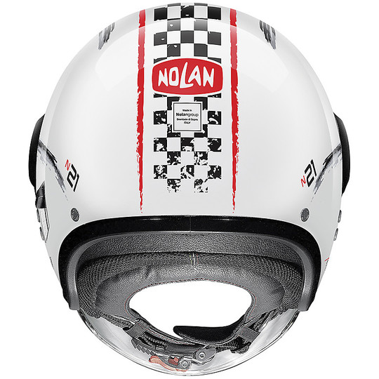 Motorcycle Helmet Jet Nolan N21 VISOR GETAWAY 060 White Metal