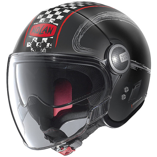 Motorcycle Helmet Jet Nolan N21 VISOR GETAWAY 062 Black Rocco Matt