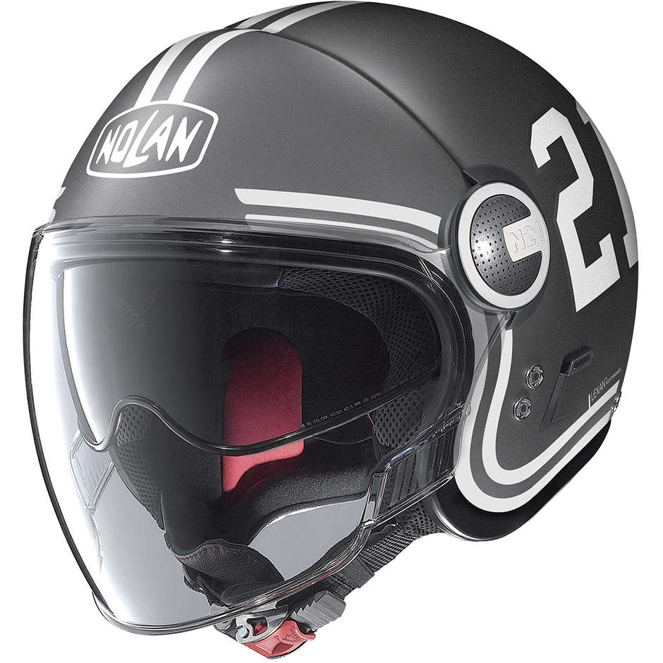 Motorcycle Helmet Jet Nolan N21 Visor QUATERBACK 083 Lava Gray Opaco