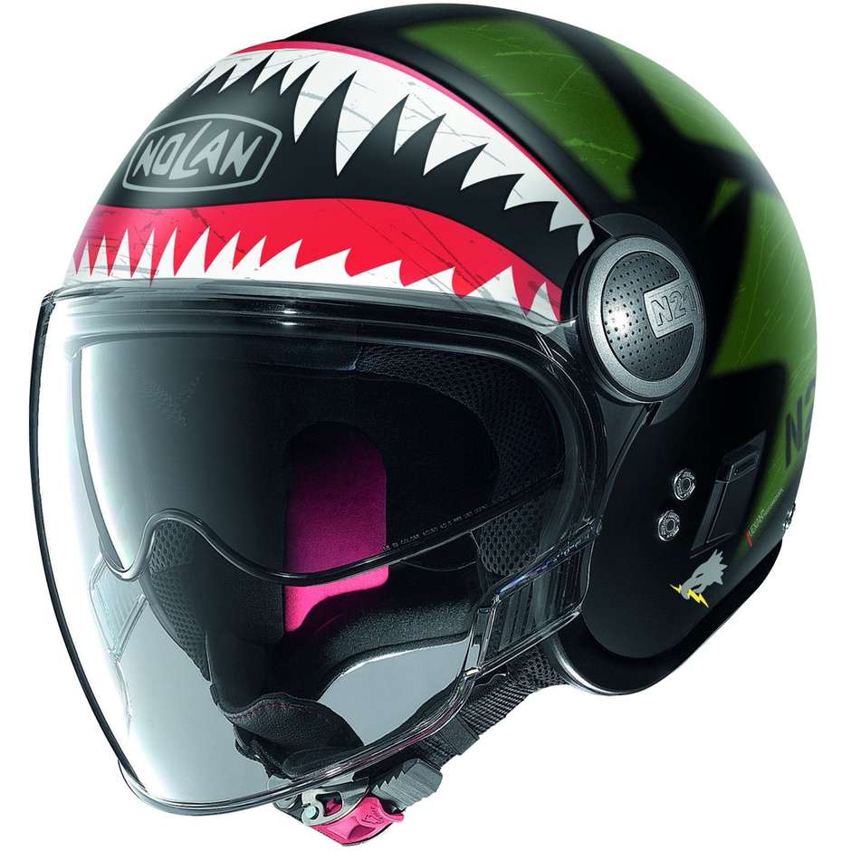 Motorcycle Helmet Jet Nolan N21 VISOR SKYDWELLER 091 Matt Green