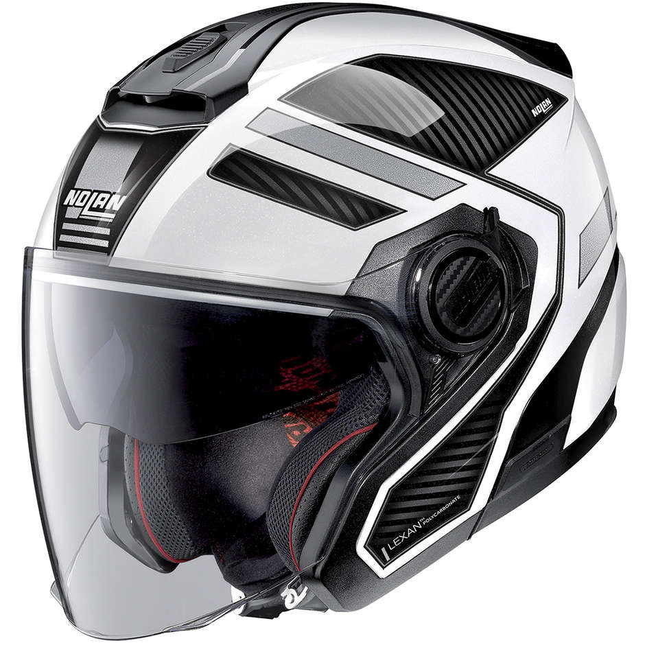 Motorcycle Helmet Jet Nolan N40.5 BELTWAY N-com 021 White Metal