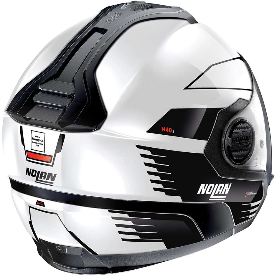 Motorcycle Helmet Jet Nolan N40-5 ZEFIRO N-Com 030 White Black