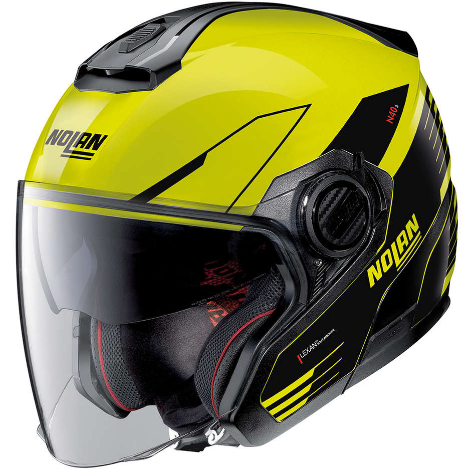 Motorcycle Helmet Jet Nolan N40-5 ZEFIRO N-Com 032 Led yellow