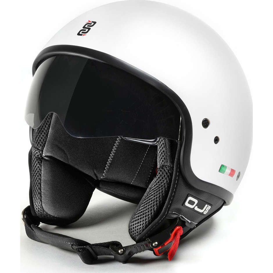 Motorcycle Helmet Jet OJ LEAF White Pearl