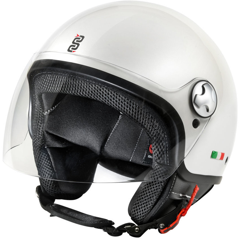 Motorcycle Helmet Jet OJ SOFFIO White Pearl