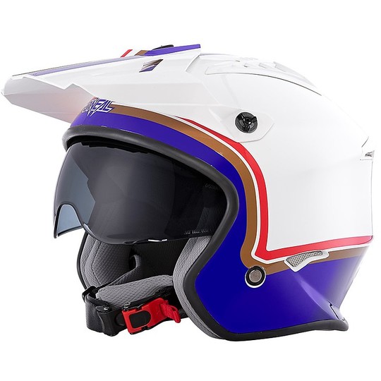 Motorcycle Helmet Jet Oneal Volt With Visor ROTHMANS White Blue