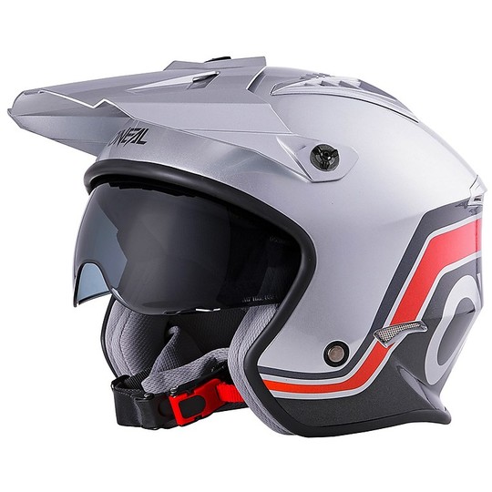 Motorcycle Helmet Jet Oneal VOLT With visor V1 Silver