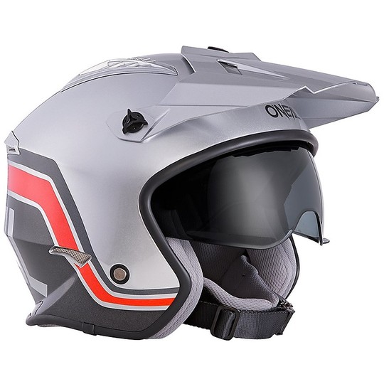 Motorcycle Helmet Jet Oneal VOLT With visor V1 Silver