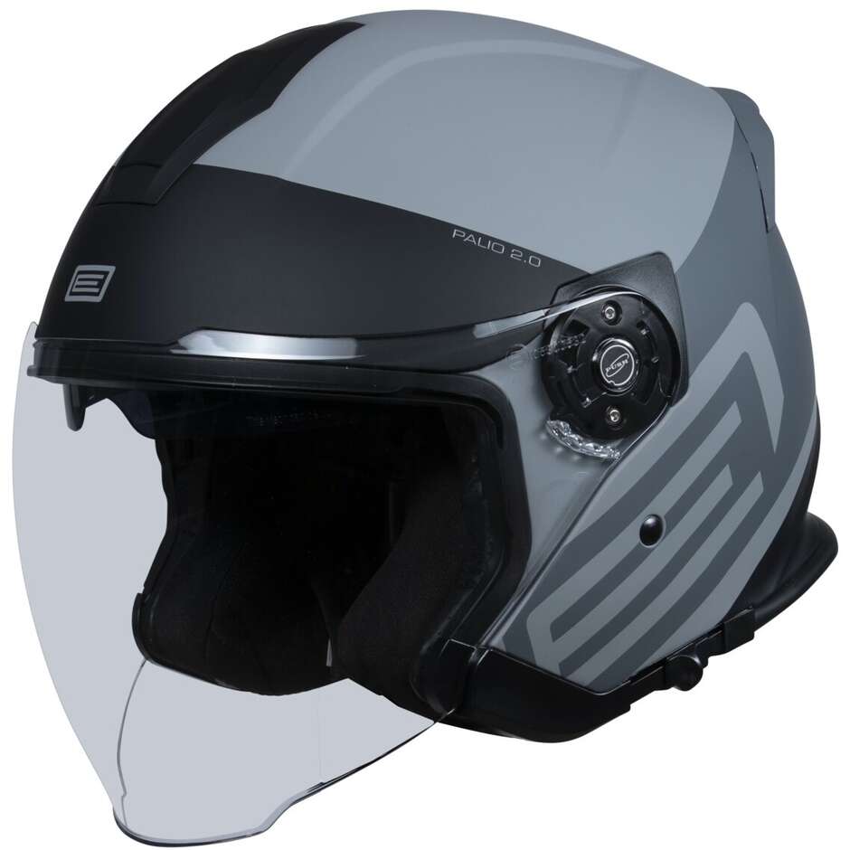 Motorcycle Helmet Jet Origin PALIO 2.0 Scout Black Gray Matt