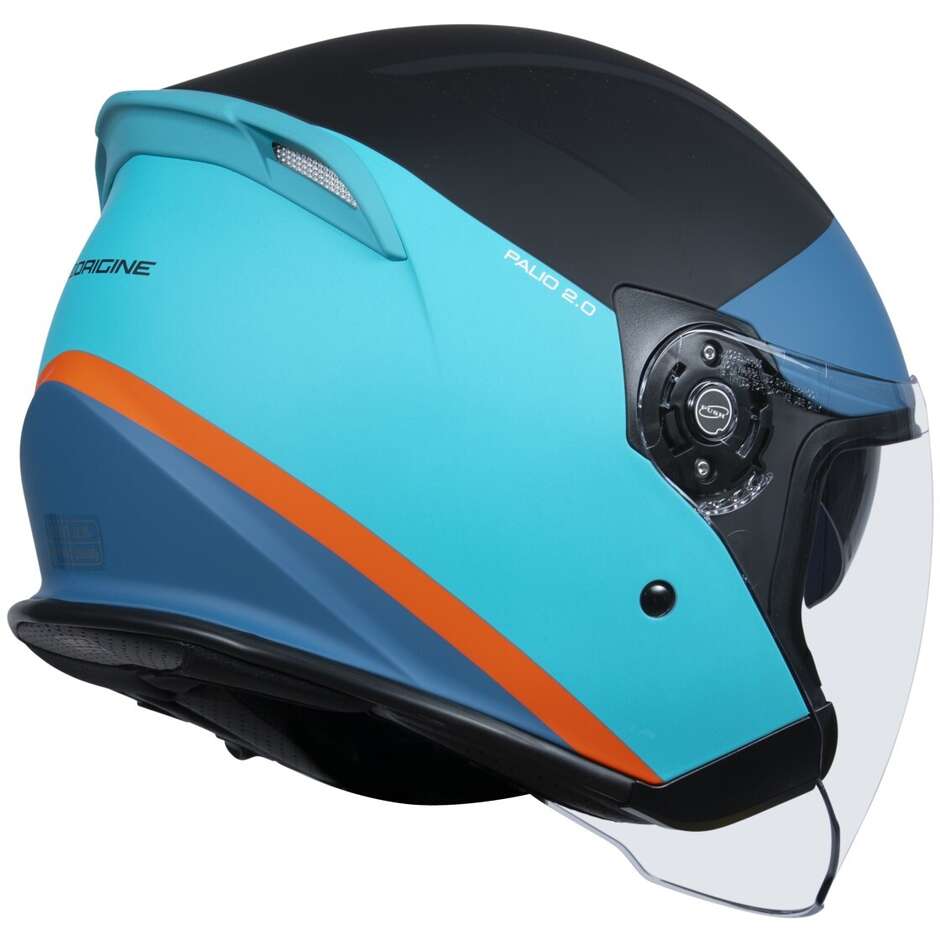 Motorcycle Helmet Jet Origin PALIO 2.0 Scout Blue Black Matt