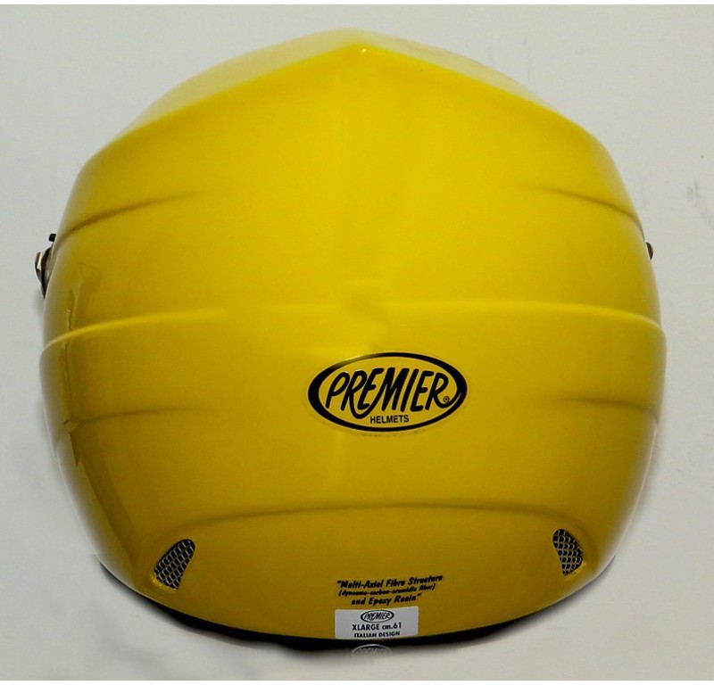 Motorcycle Helmet Jet Premier City Fly Fiber Monocolore U12 Yellow For