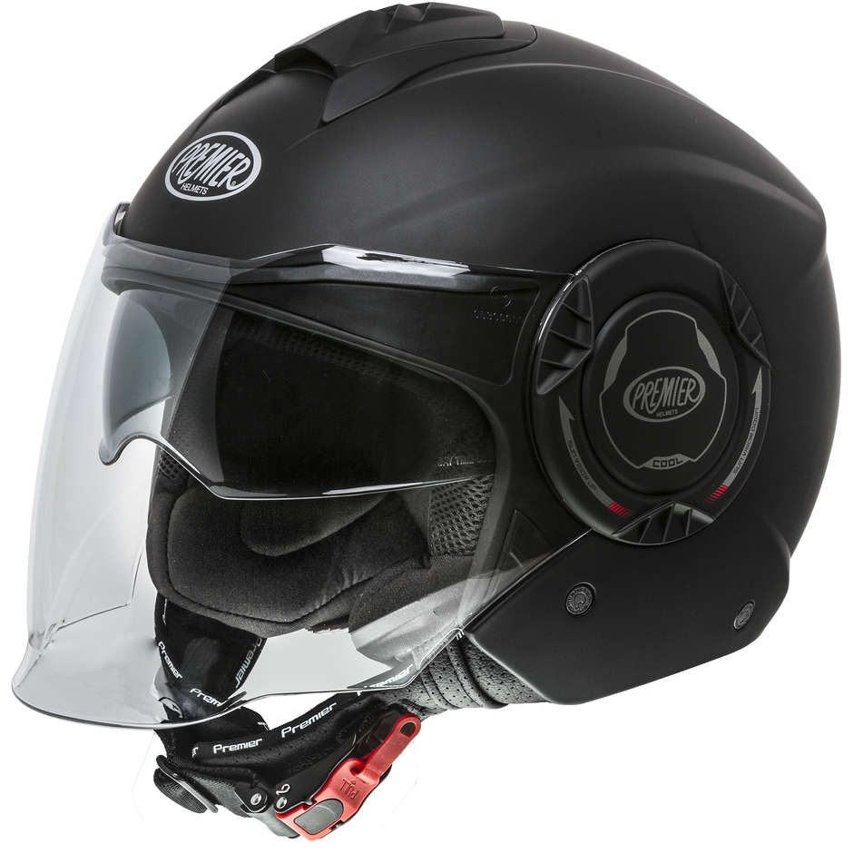 Motorcycle Helmet Jet Premier COOL U9 BM Matt Black