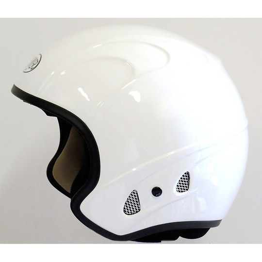 Motorcycle Helmet Jet Premier Free Ages Eko Fiber Glossy White
