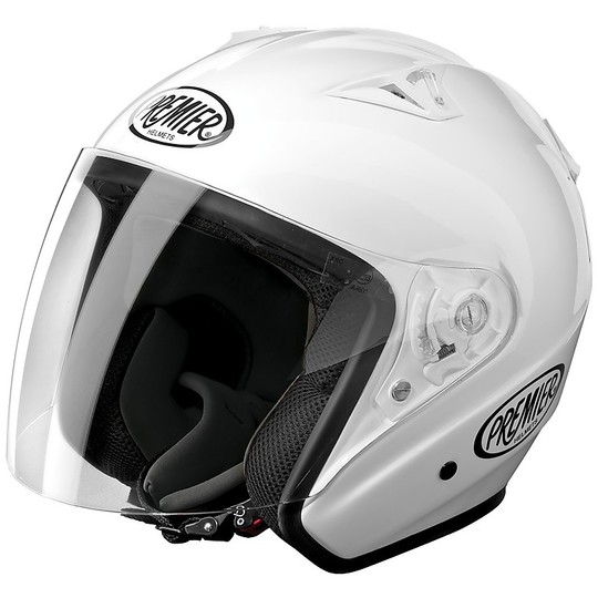 Motorcycle Helmet Jet Premier JT3 Glossy White