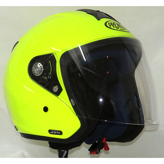 Motorcycle Helmet Jet Premier JT4 Touring Visor Long Fluorescent Yellow