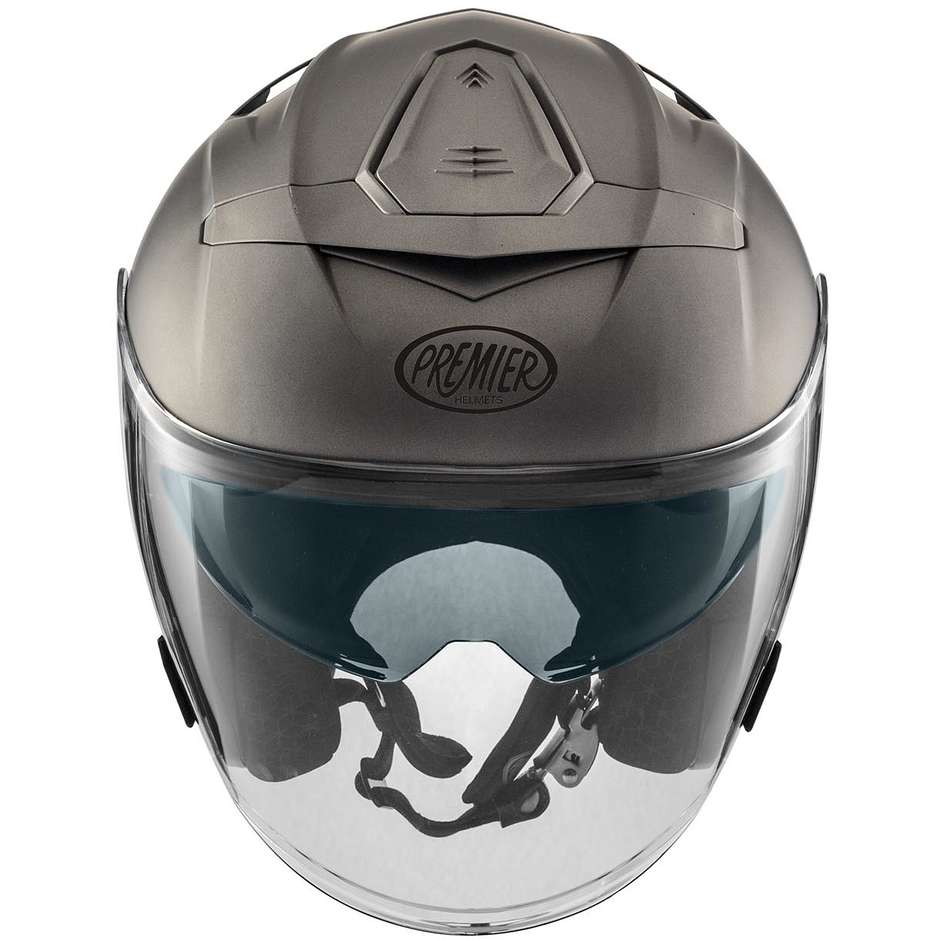 Motorcycle Helmet Jet Premier JT5 U17BM Titanium Matt