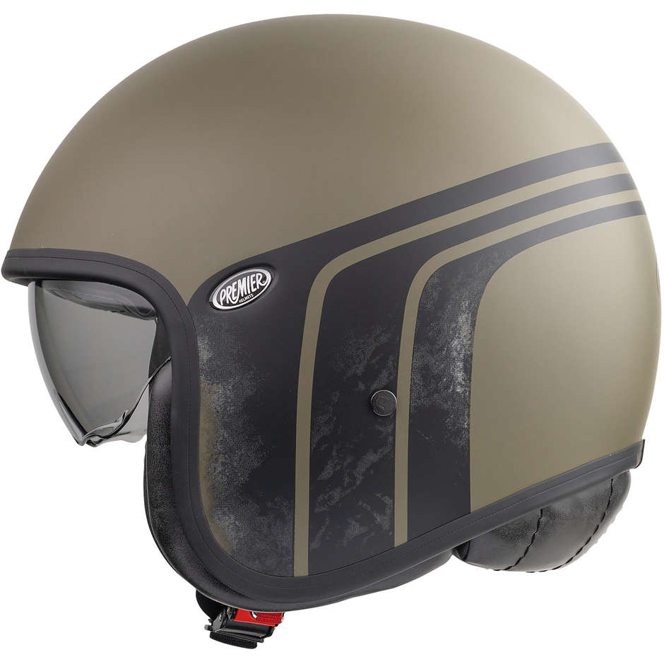 Motorcycle Helmet Jet Premier VINTAGE BTR MILITARY BM Matt