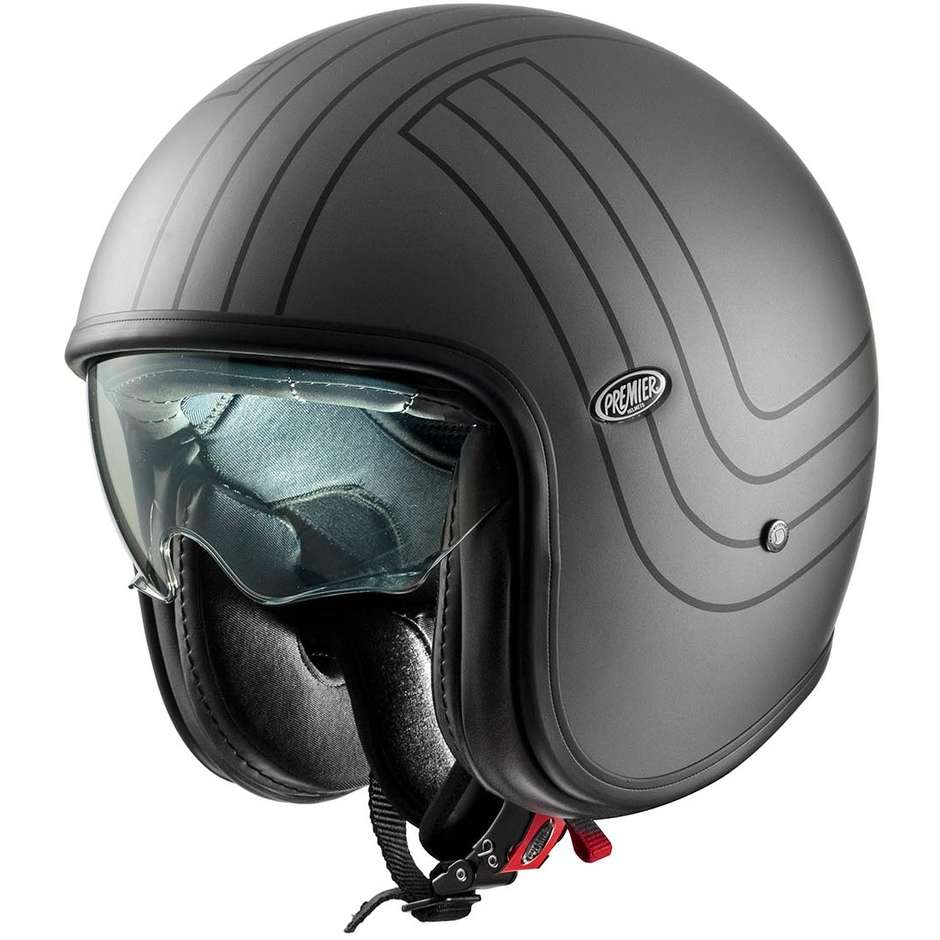 Motorcycle Helmet Jet Premier VINTAGE EX 17 BM Matt Gray