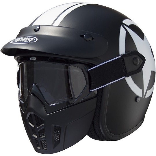 Motorcycle Helmet Jet Premier Vintage Fiber Mask  Star 9 BM