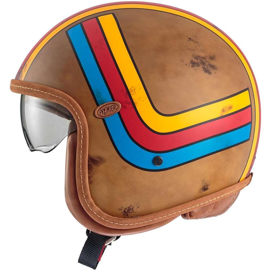 Motorcycle Helmet Jet Premier VINTAGE PLATINUM ED. BOS EXBM