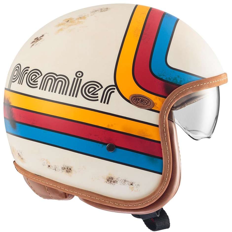 Motorcycle Helmet Jet Premier VINTAGE PLATINUM ED. EX 8BM