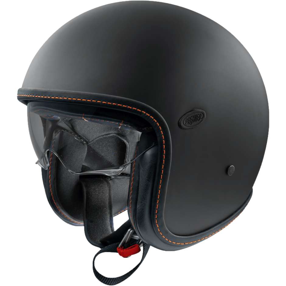 Motorcycle Helmet Jet Premier VINTAGE PLATINUM ED. U9BM Orange Sewing Matt