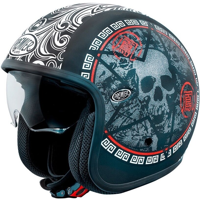 Motorcycle Helmet Jet Premier VINTAGE SK9 BM Matt