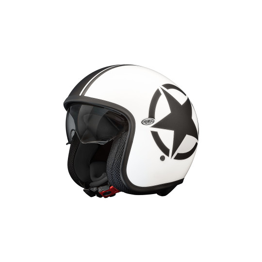 Motorcycle Helmet Jet Premier VINTAGE STAR 8 BM Matt White