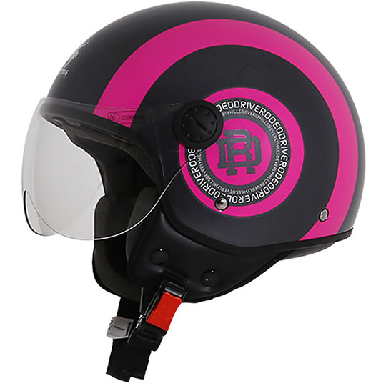 Motorcycle helmet Jet Rodeo Drive RD105 Bands Black Fuchsia