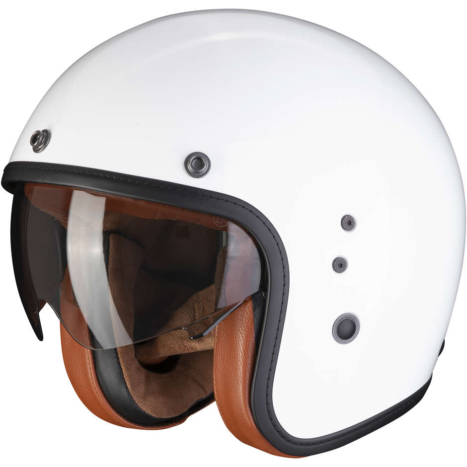 Motorcycle Helmet Jet Scorpion BELFAST EVO LUXE White
