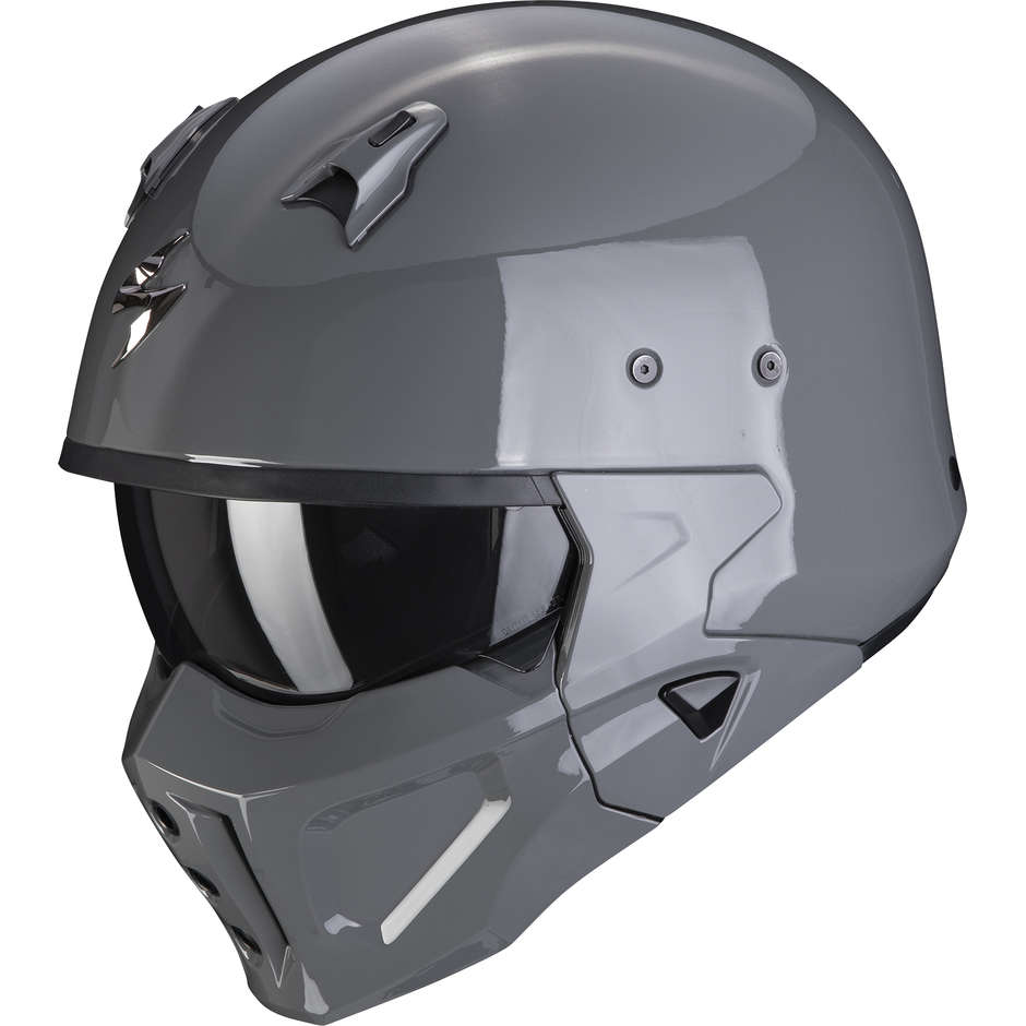 Motorcycle Helmet Jet Scorpion COVERT-X SOLID Gray Cement