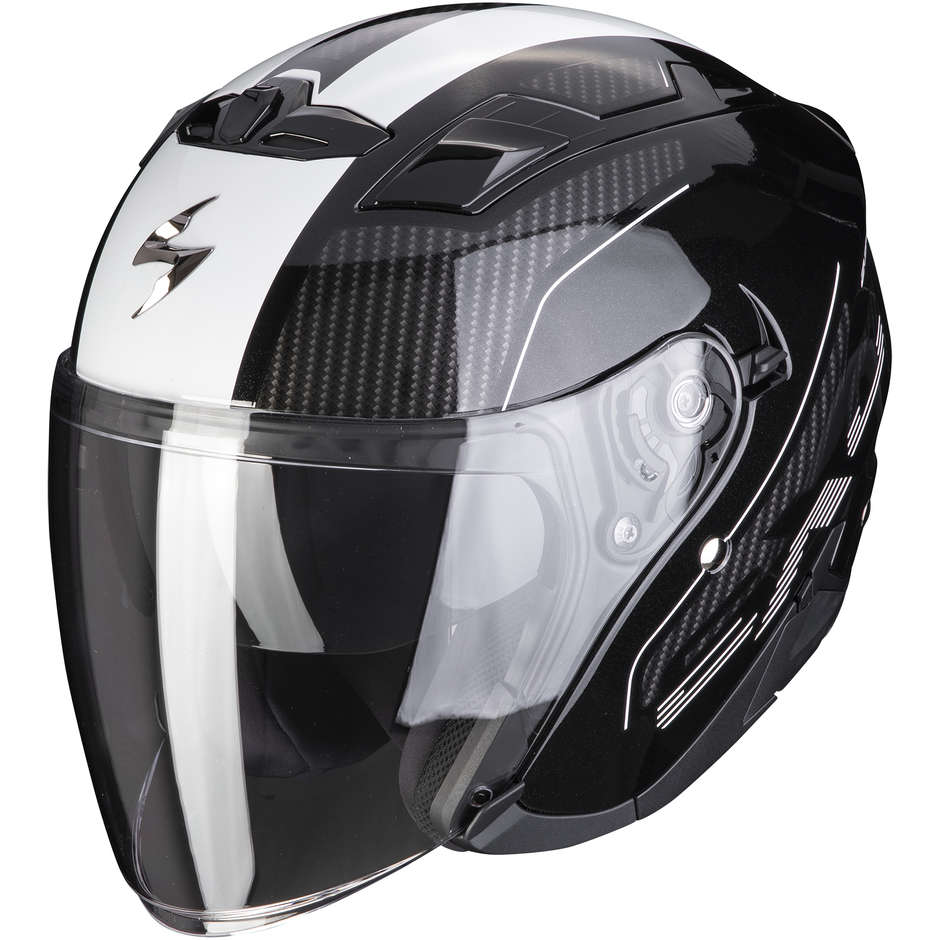 Motorcycle Helmet Jet Scorpion EXO-230 CONDOR Black Metal White