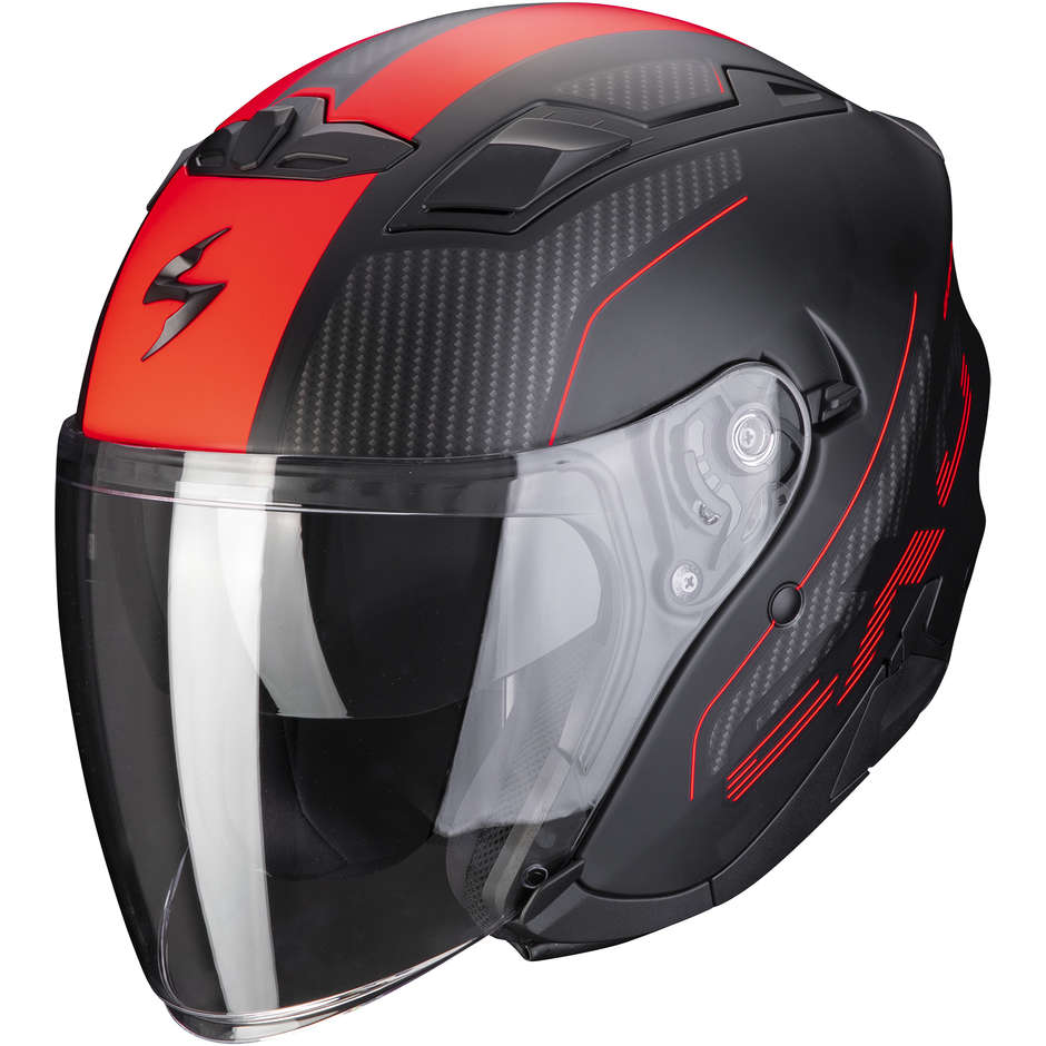 Motorcycle Helmet Jet Scorpion EXO-230 CONDOR Matt Black Red