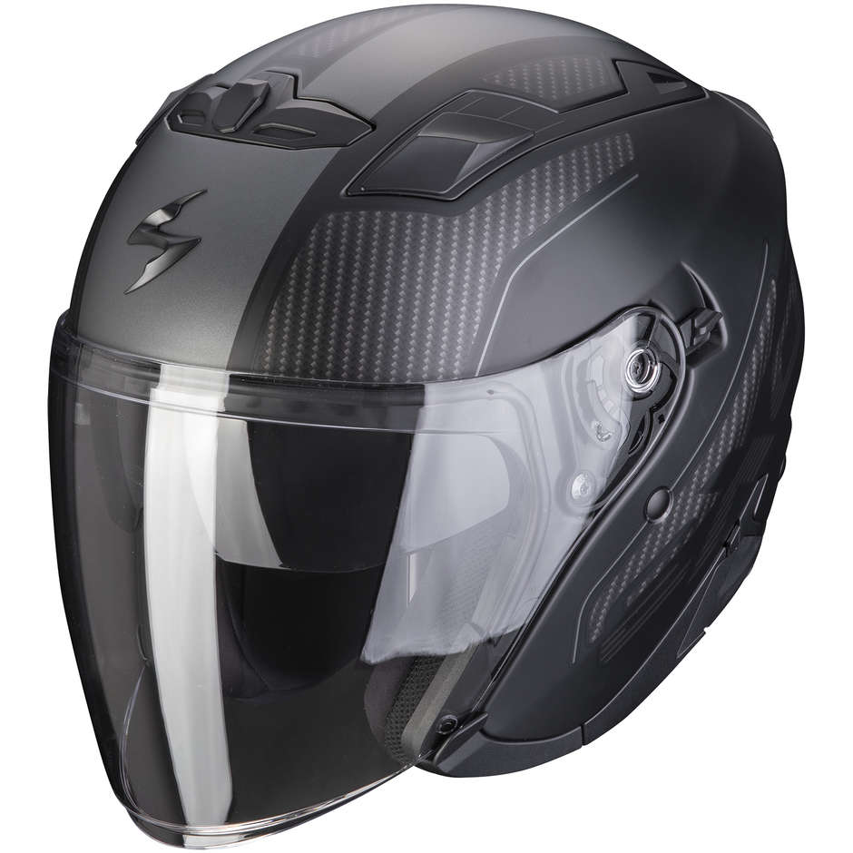 Motorcycle Helmet Jet Scorpion EXO-230 CONDOR Matt Black Silver