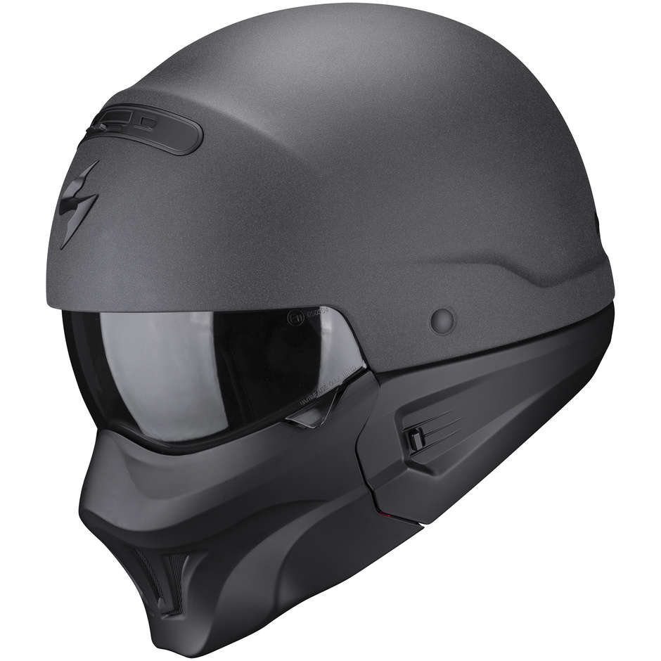 Motorcycle Helmet Jet Scorpion EXO-COMBAT EVO GRAPHITE Dark Gray