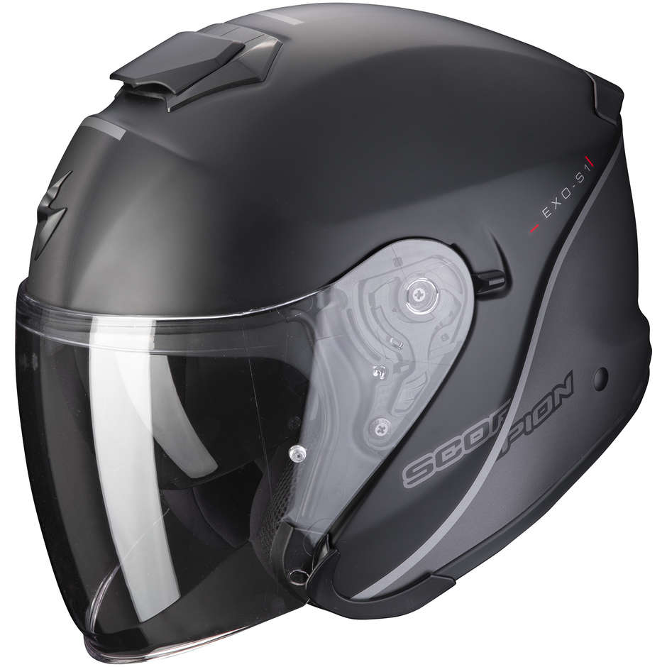 Motorcycle Helmet Jet Scorpion EXO-S1 ESSENCE Matt Black Silver