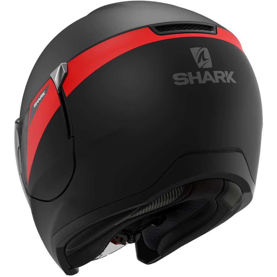 Motorcycle Helmet Jet Shark CITYCRUISER KARONN Black Anthracite Red