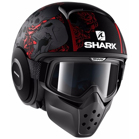 Motorcycle Helmet Jet Shark DRAK SANCTUS Mat Nerro Red