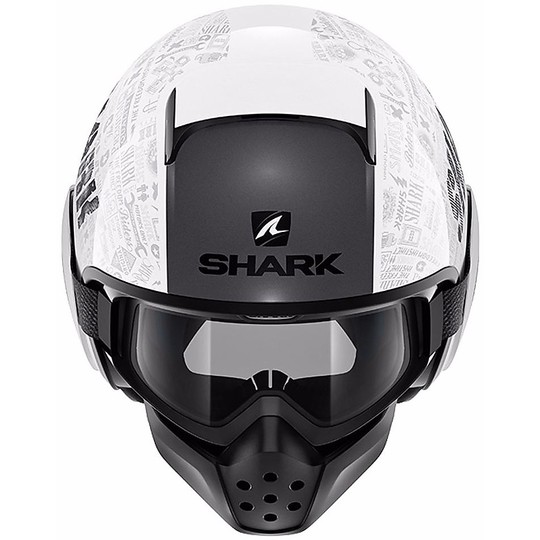 Motorcycle Helmet Jet Shark DRAK TRIBUTE RM White Rose