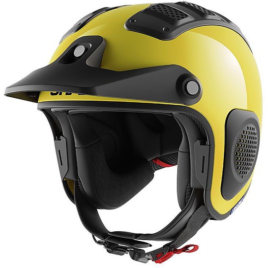 Motorcycle Helmet Jet Shark Fiber ATV-DRAK Yellow