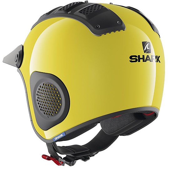 Motorcycle Helmet Jet Shark Fiber ATV-DRAK Yellow