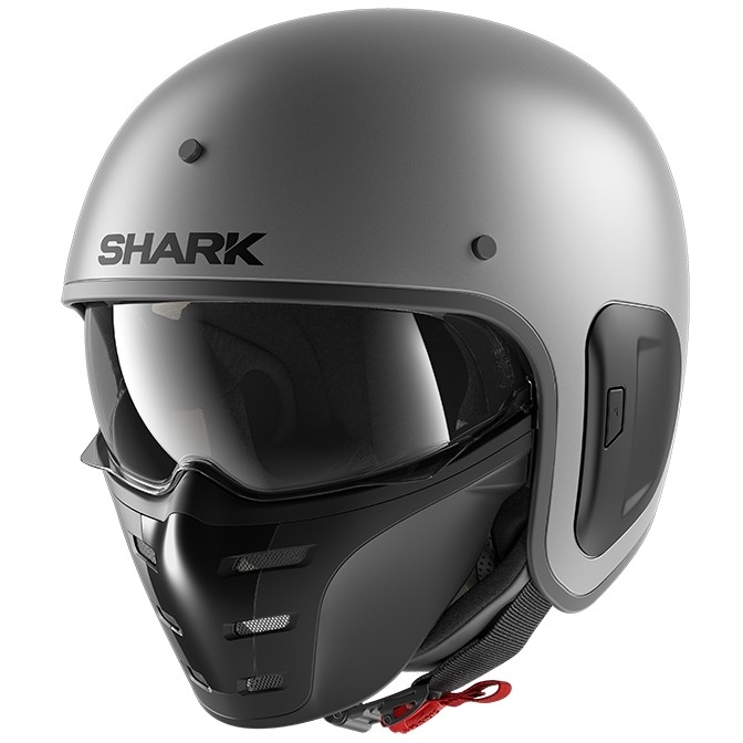 Motorcycle Helmet Jet Shark Fiber S-DRAK 2 BLANK Matt Anthracite
