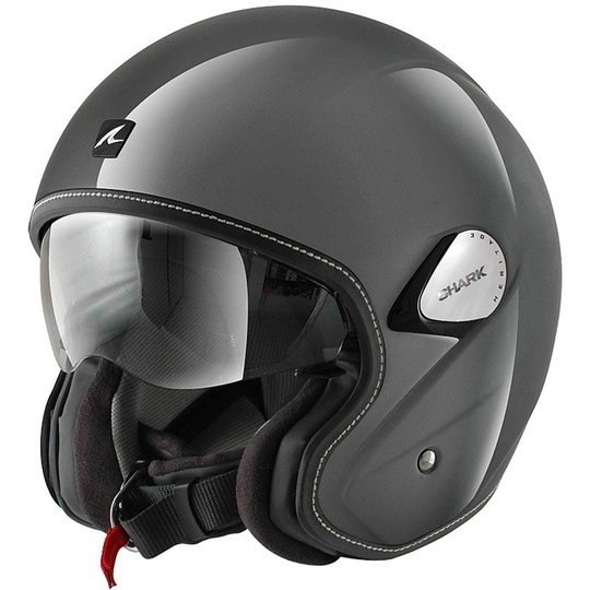 Motorcycle helmet Jet Shark HERITAGE Blank Silver New