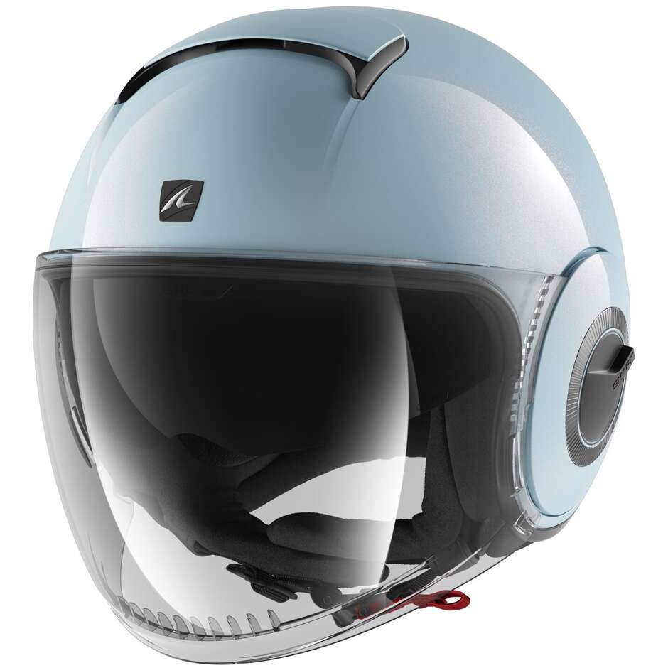 Motorcycle Helmet Jet Shark NANO BLANK Pearl Blue